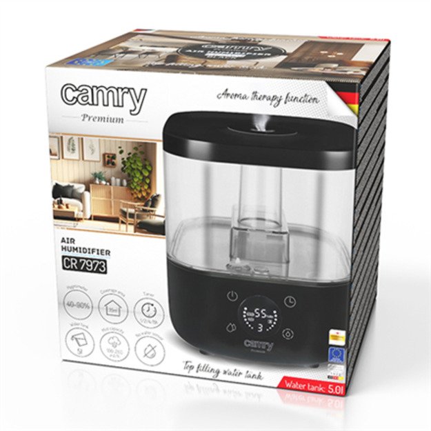 Camry | CR 7973b | Humidifier | 23 W | Water tank capacity 5 L | Suitable for rooms up to 35 m2 | Ultrasonic | Humidification