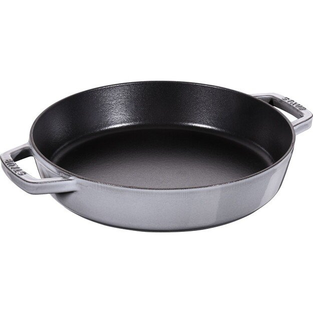 Staub Cast Iron Frying Pan with Two Handles - 26 cm, Graphite