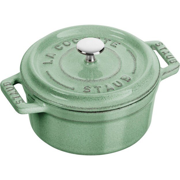 Staub Mini Round Cast Iron Pot - 250 ml, Mint