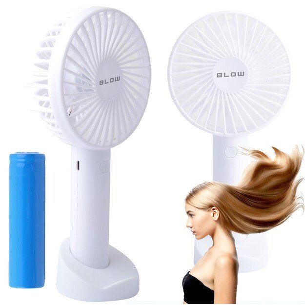 USB Rechargeable Handheld Fan white