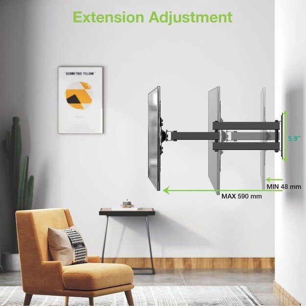 Techly 23-55 Universal LCD TV Wall Mount Bracket Black  ICA-PLB 136M