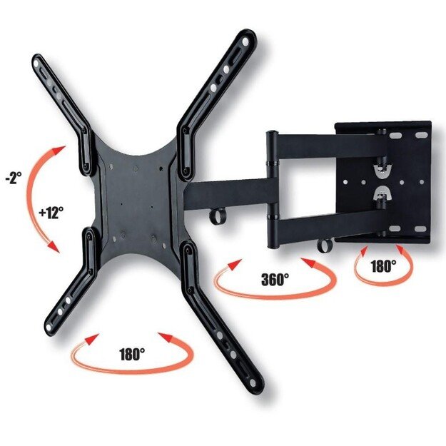 Techly 23-55 Universal LCD TV Wall Mount Bracket Black  ICA-PLB 136M