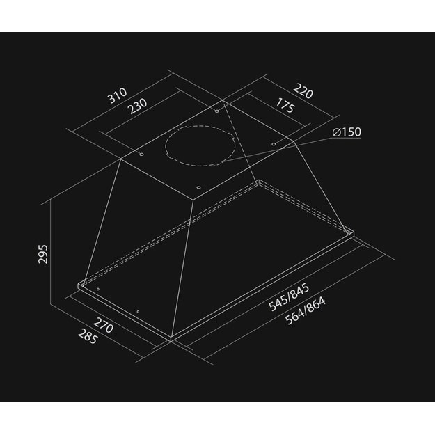 NORTBERG LANDO GLASS 2STRIPS BLACK 56.4cm