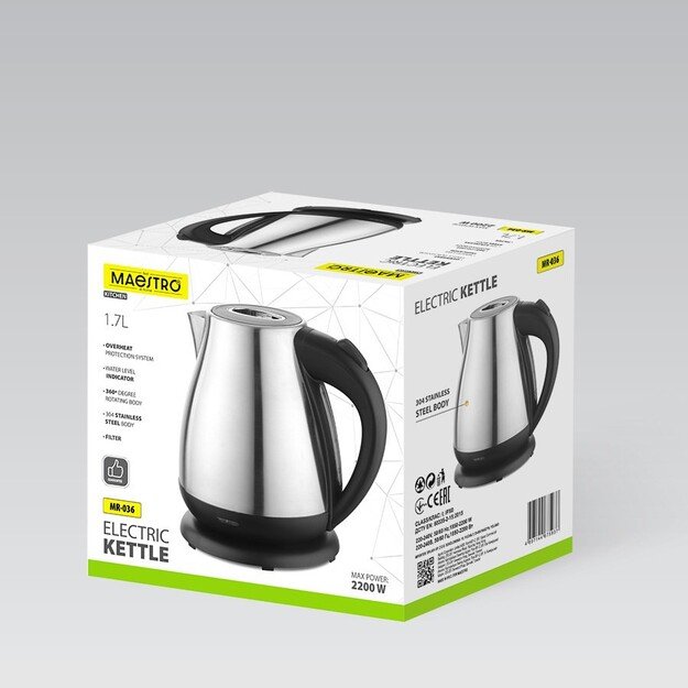 Electric kettle metalowy 1,7l 2200W MR-036 MAESTRO