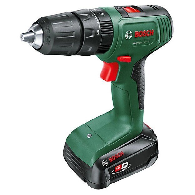 Akum.smūginis gręžtuvas Bosch EasyImpact18V-40(1x2Ah)SB, 06039D810C