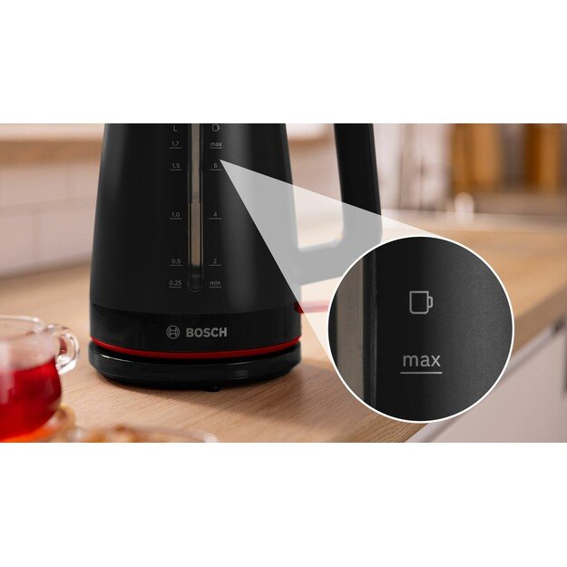Bosch Kettle | TWK3M123 MyMoment | Electric | 2400 W | 1.7 L | Plastic | 360&deg; rotational base | Black