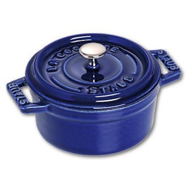 Staub Mini Round Cast Iron Pot - 250 ml, Blue