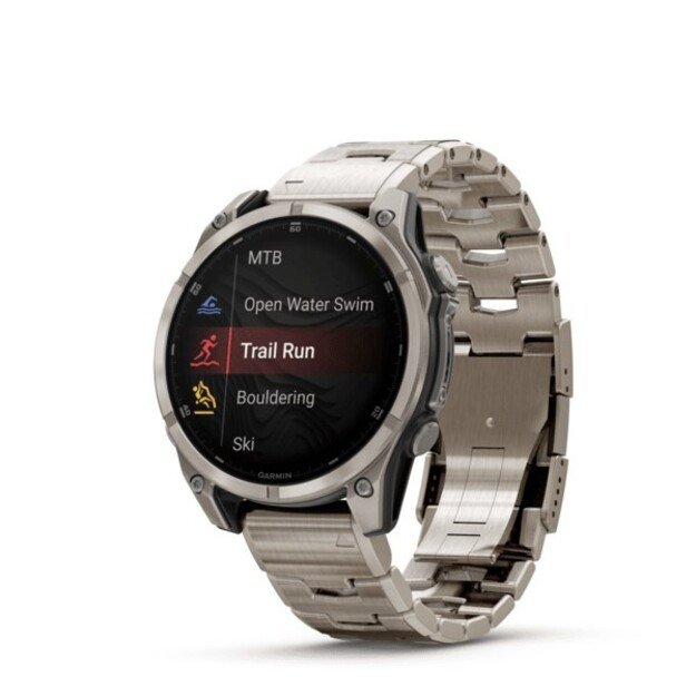 Garmin Fenix 8 3.56 cm (1.4 ) AMOLED 47 mm Digital 454 x 454 pixels Touchscreen Titanium Wi-Fi GPS (satellite)