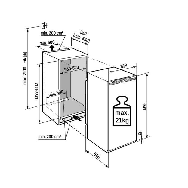 Įmontuojamas &scaron;aldytuvas Liebherr IRd 4520 Plus