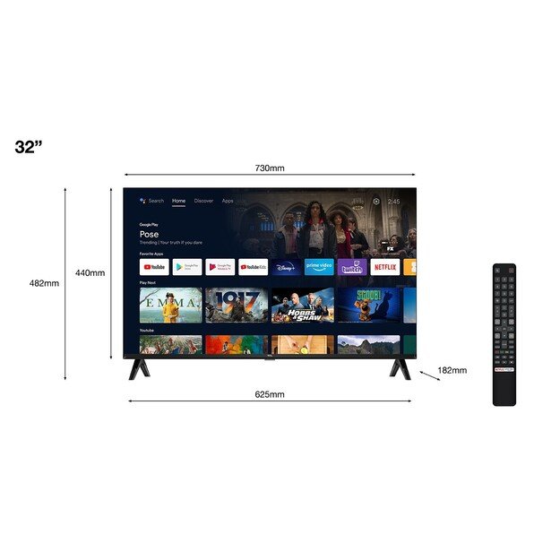 TCL S54 Series 32S5400AF TV 81.3 cm (32 ) Full HD Smart TV Wi-Fi Black