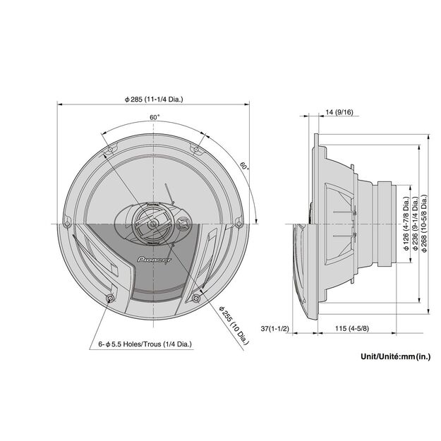 Pioneer  TS-A2503i