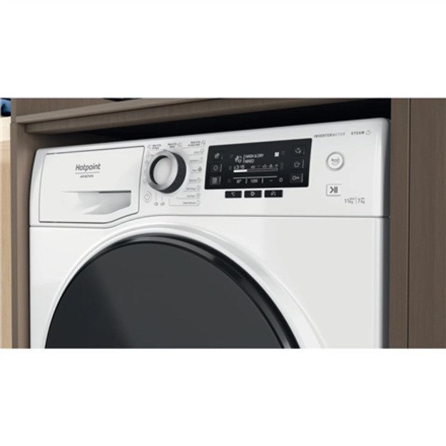 Hotpoint | Washing Machine With Dryer | NDD 11725 DA EE | Energy efficiency class E | Front loading | Washing capacity 11 kg | 1