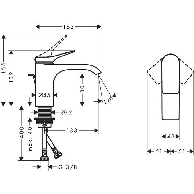 Praustuvo maišytuvas Hansgrohe Vivenis 75010000