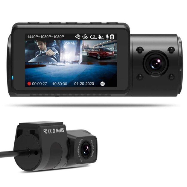 Dashcam Vantrue N4 2.5K 3ch dreikanalig