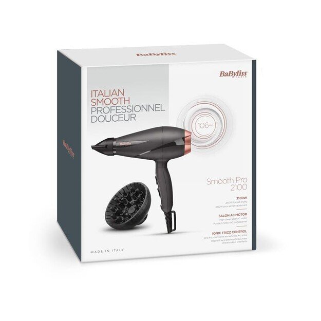 BaByliss 6709DE hair dryer Black, Pink gold 2100 W