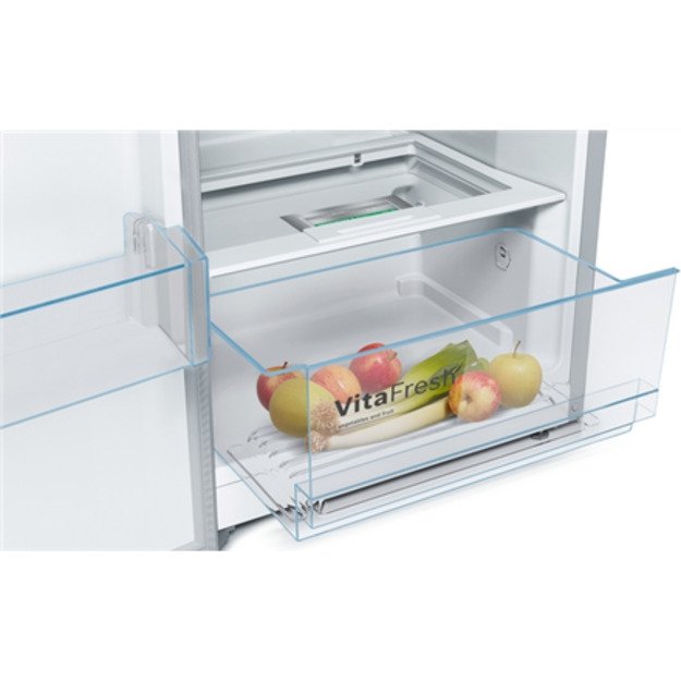 Bosch | Refrigerator | KSV33VLEP | Energy efficiency class E | Free standing | Larder | Height 176 cm | 39 dB | Stainless Steel