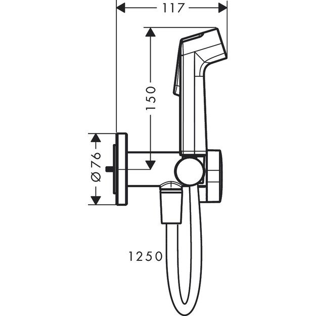 Bidė dušelio komplektas Hansgrohe 29232340