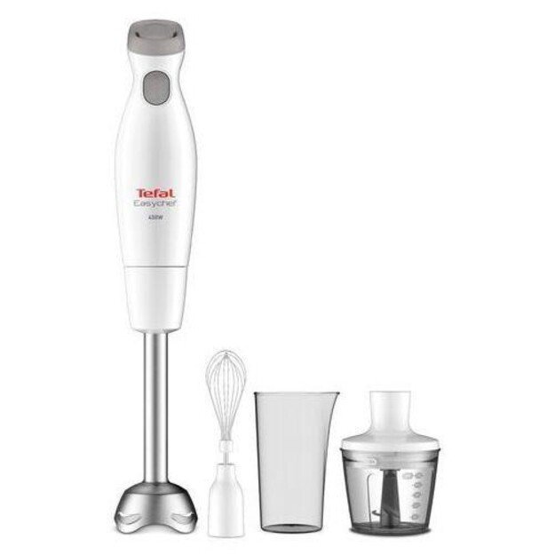 TEFAL | Blender | Easychef HB453138 | Hand Blender | 450 W | Number of speeds 2 | Turbo mode | Chopper | White