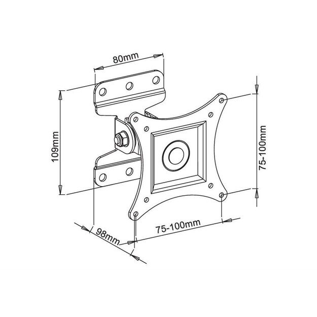 Techly Wall Support for LCD LED 13-30  Full Motion White  ICA-LCD 201WH