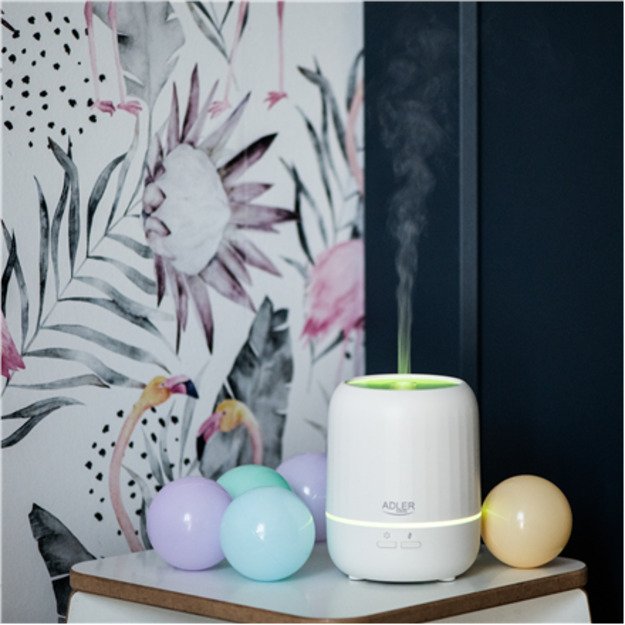 Adler | Ultrasonic aroma diffuser 3in1 | AD 7968 | Ultrasonic | Suitable for rooms up to 25 m² | White