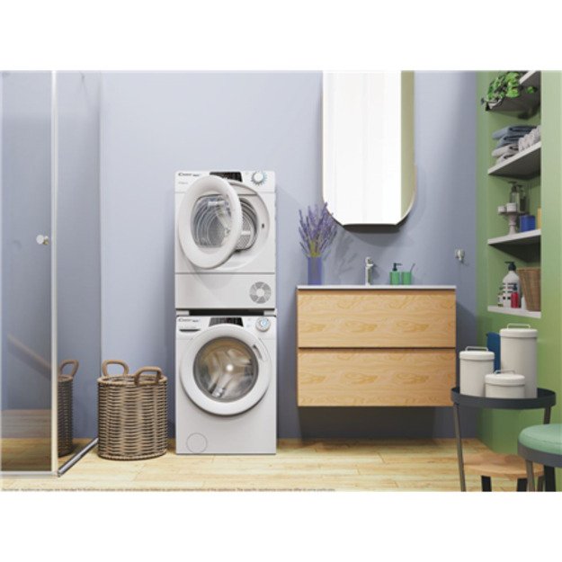 Candy | Dryer Machine | RO4 H7A2TEX-S | Energy efficiency class A++ | Front loading | 7 kg | LCD | Depth 46.5 cm | Wi-Fi | White