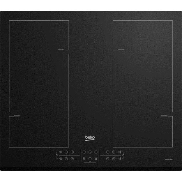 Beko HII64206F2MT Black Built-in 58 cm Zone induction hob 4 zone(s)