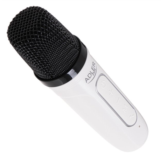 Adler Karaoke Speaker With Microphone | AD 1199W | Bluetooth | White | Portable | Wireless connection