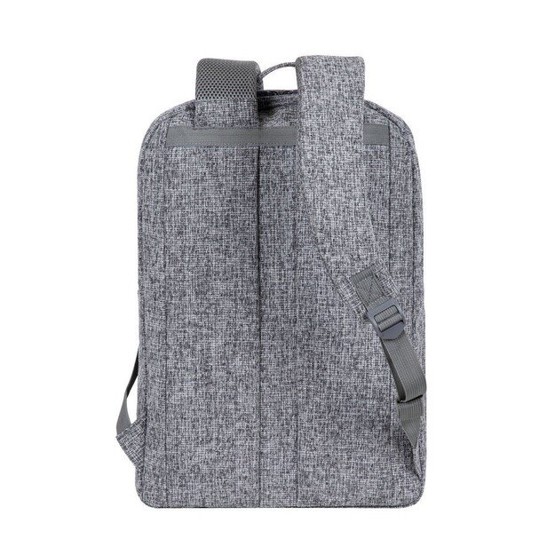 RIVACASE Anvik 15.6  laptop backpack, 15L, gray, waterproof fabric, pockets for 10.5  tablet, smartphone, documents,