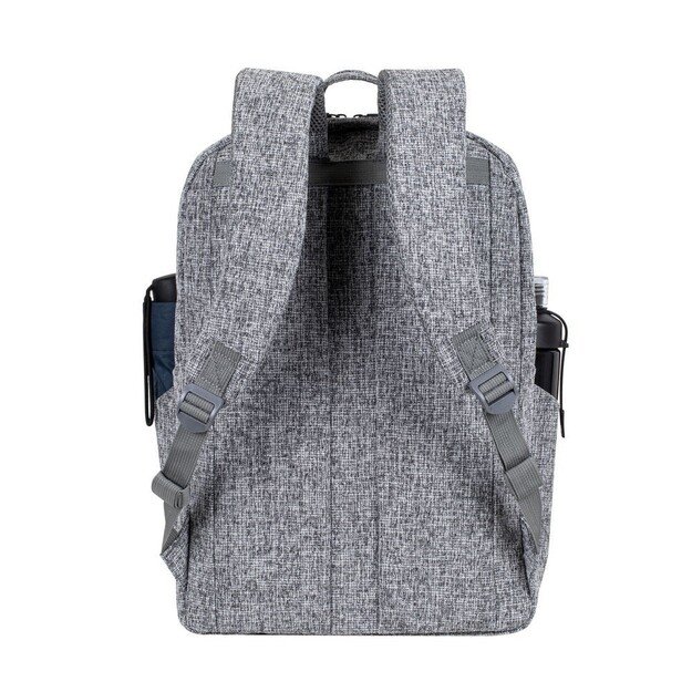 RIVACASE Anvik 15.6  laptop backpack, 15L, gray, waterproof fabric, pockets for 10.5  tablet, smartphone, documents,