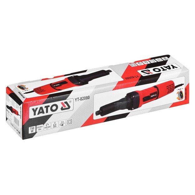 YATO STRAIGHT GRINDER 750W REG. SPEED 1