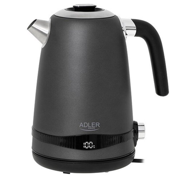 Adler Kettle | AD 1295g SS | Electric | 2200 W | 1.7 L | Stainless Steel | 360° rotational base | Grey