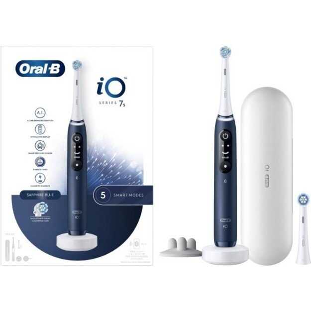 Oral-B iO 7S Adult Oscillating toothbrush Blue, White 1