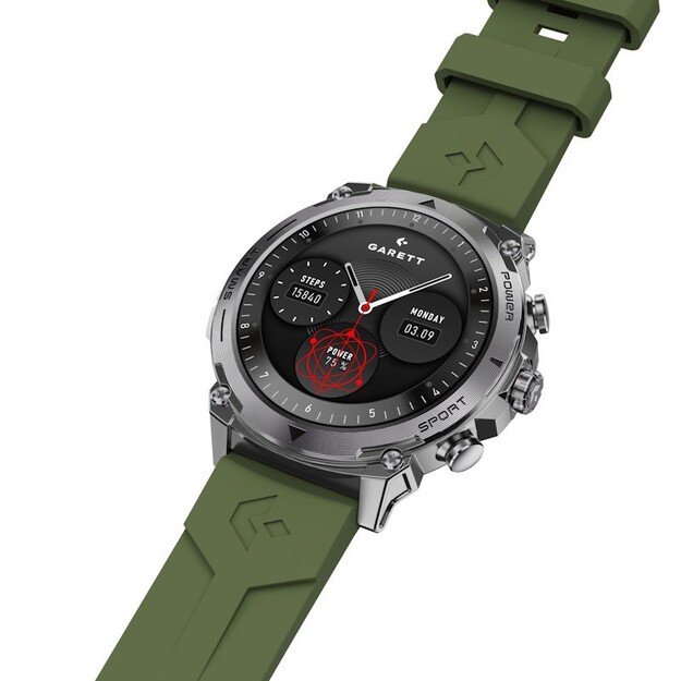 I&scaron;manusis laikrodis su lietuvi&scaron;ku meniu Garett Atom Silver steel 10