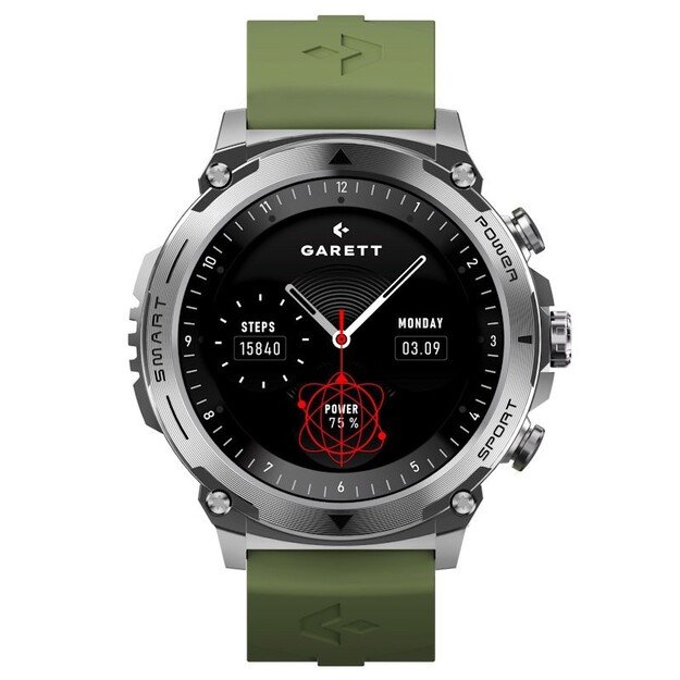 I&scaron;manusis laikrodis su lietuvi&scaron;ku meniu Garett Atom Silver steel 9