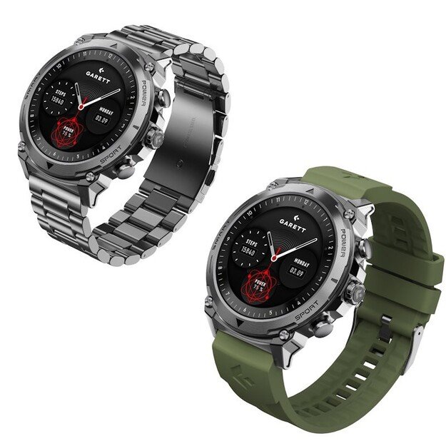 I&scaron;manusis laikrodis su lietuvi&scaron;ku meniu Garett Atom Silver steel 11