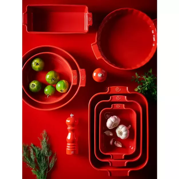 PEUGEOT APPOLIA kvadratinis indas 18 cm rauduonas 1