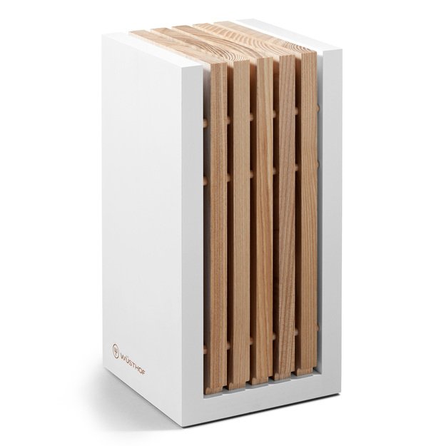 8 knife block, Classic White