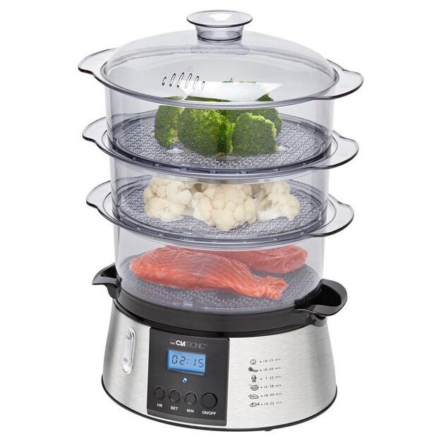 Food steamer Clatronic DG 3547 inox ( 9 liters , inox color )