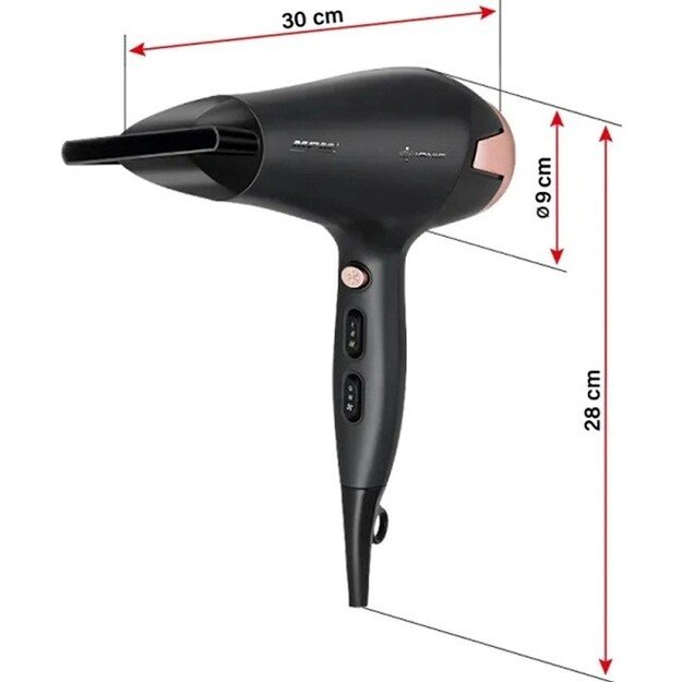 MPM MSW-24 Hair dryer 2500 W Black, Pink 1