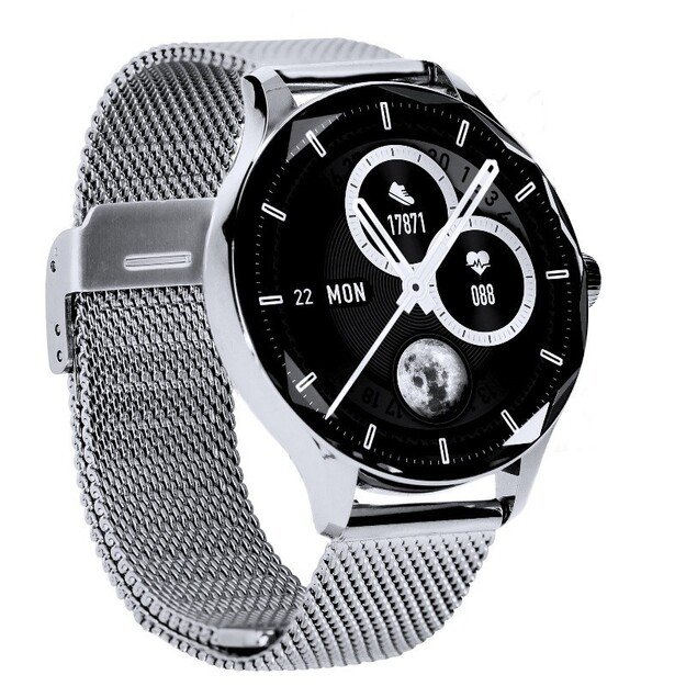 I&scaron;manusis laikrodis su lietuvi&scaron;ku meniu Garett Viva silver steel 1