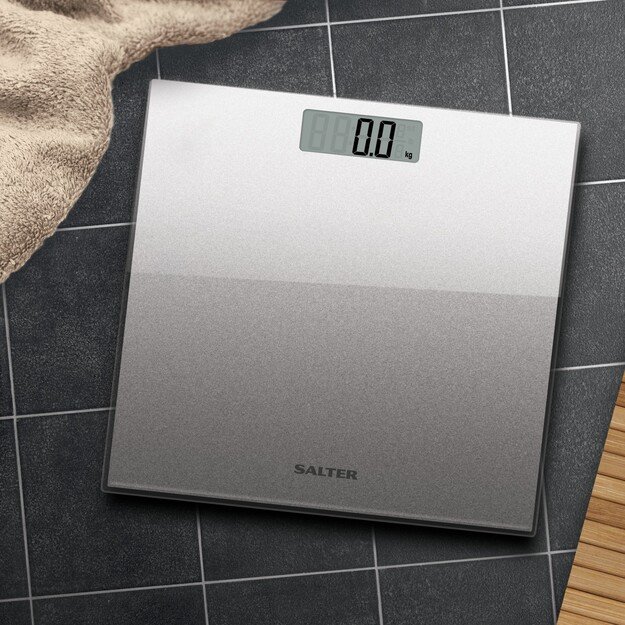 Salter 9037 SVGL3R Salter Glass Electronic Digital Bathroom Scale - Silver Glitter 1