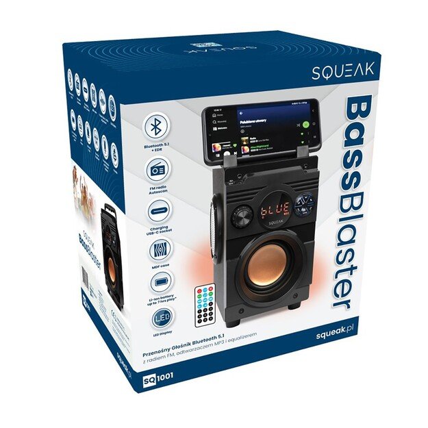 SQUEAK  SPEAKER  BASSBLASTER BLUETOOTH 5.1 SQ1001 1