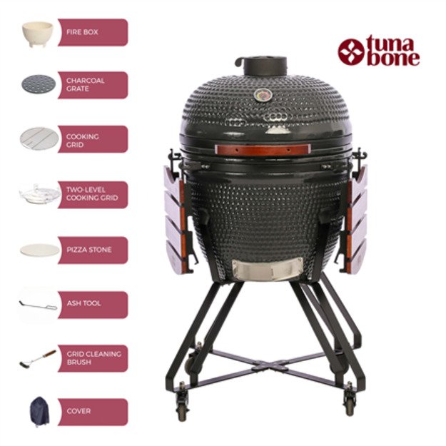 TunaBone | Kamado classic 23  grill | Size L | Dark grey