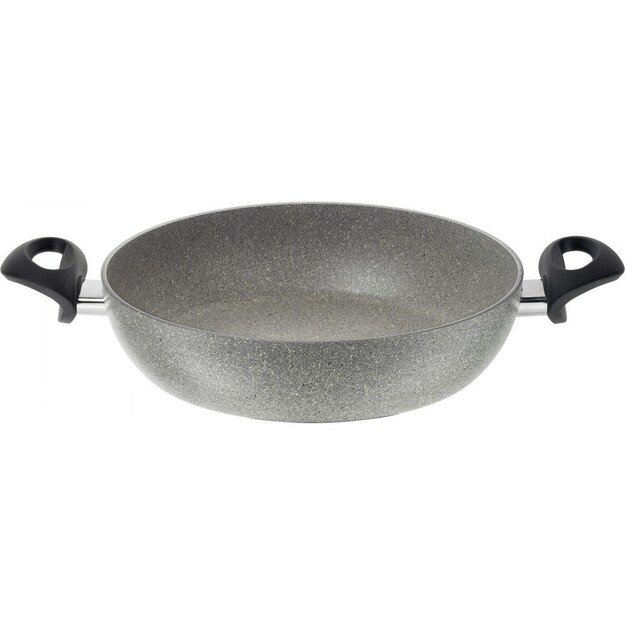 Keptuvė BALLARINI Ferrara gili su dviem rankenom granito 28 cm FERG3K0.28D
