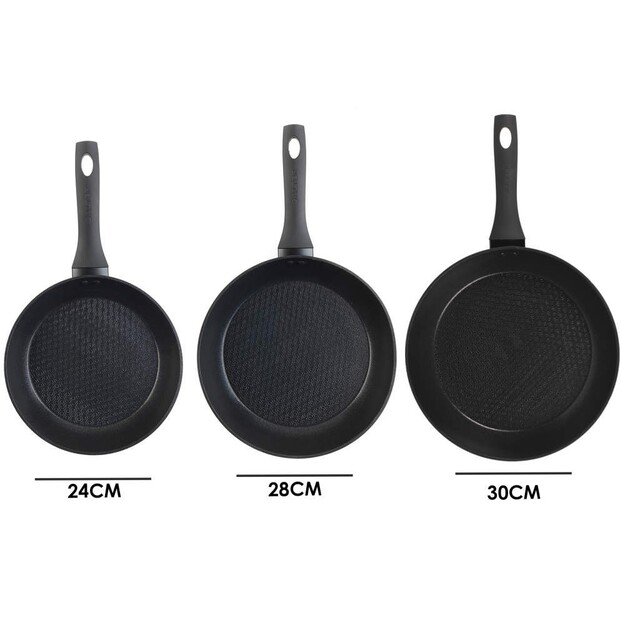 Salter BW08773 Geo Hex 3-Piece Fry Pan Set - 20/24/28cm 5