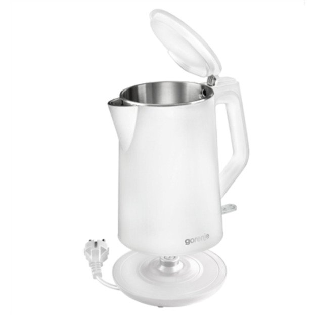 Gorenje | Kettle | K15DWW | Electric | 2200 W | 1.5 L | Plastic + metal | 360° rotational base | White 2