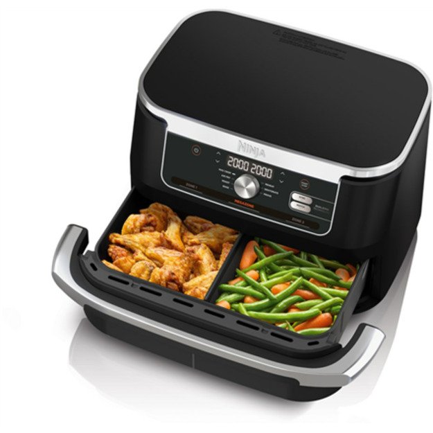 NINJA | Double Air Fryer | AF500EU Foodi FlexDrawer | Power 2470 W | Capacity 10.4 L | Black