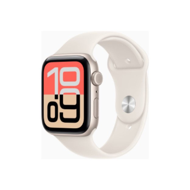 Apple Watch SE 3GPS + Cellular 44mmStarlight Aluminium Case with Starlight Sport Band - S/M | Apple