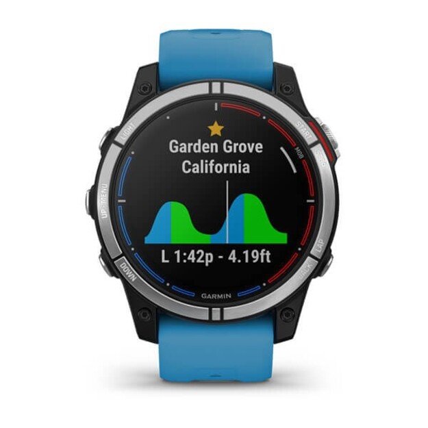 Garmin quatix 7 3.3 cm (1.3 ) MIP 47 mm Digital 260 x 260 pixels Touchscreen Blue Wi-Fi GPS (satellite)