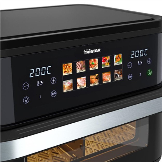 Tristar Dualzone Flex Airfryer | FR-9078 | Power 2800 W | Capacity 10 L | Hot air technology | Black